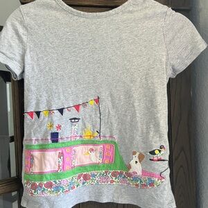 Cute Mini Boden Appliqué T-Shirt with Nautical Theme